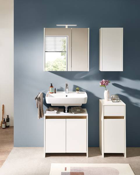 Mobile sottolavabo Quickset 100 BIanco opaco / Effetto rovere Riviera