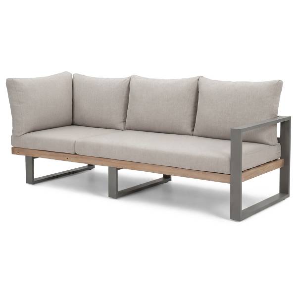 Loungeset Riva 3-teilig Akazie massiv / Polypropylen - Akazie Hell / Beige