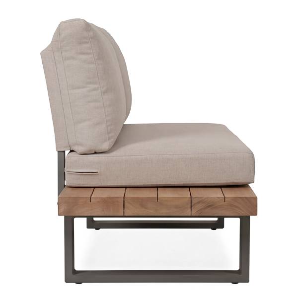 Loungeset Riva 3-teilig Akazie massiv / Polypropylen - Akazie Hell / Beige