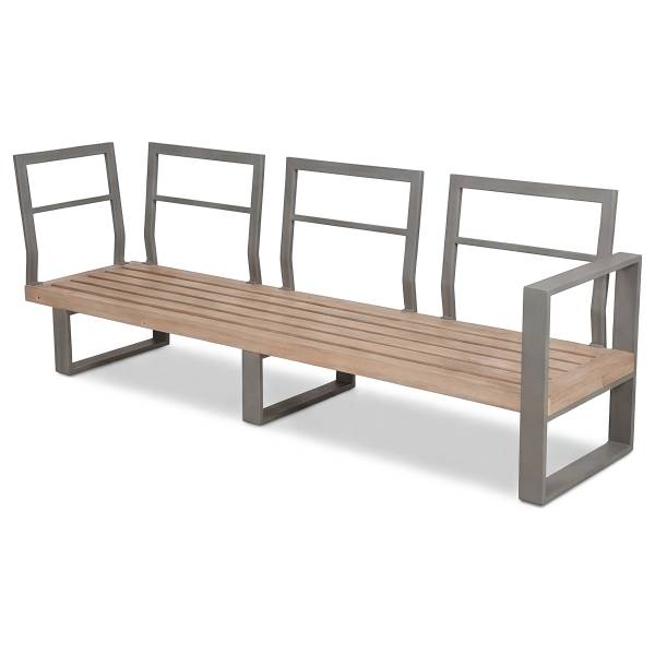 Loungeset Riva 3-teilig Akazie massiv / Polypropylen - Akazie Hell / Beige