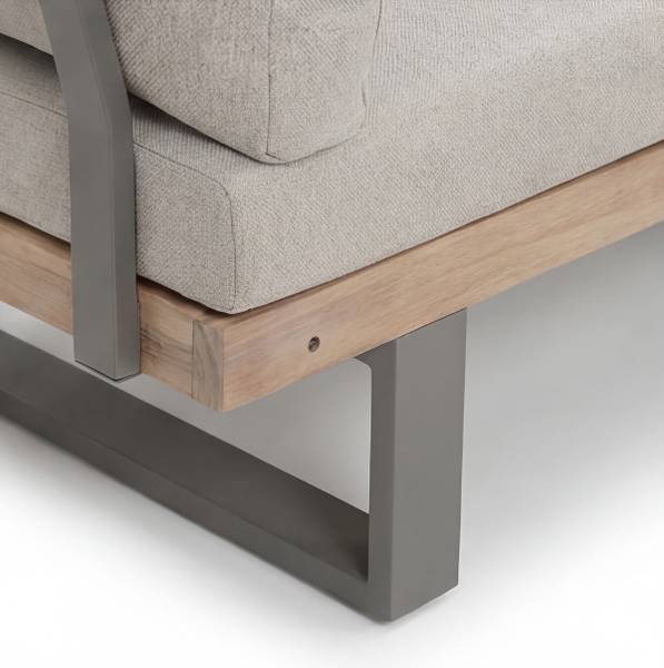 Loungeset Riva 3-teilig Akazie massiv / Polypropylen - Akazie Hell / Beige