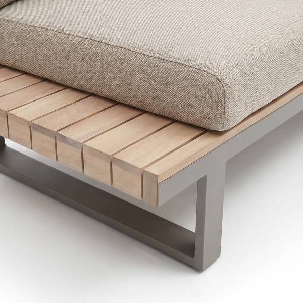 Loungeset Riva 3-teilig Akazie massiv / Polypropylen - Akazie Hell / Beige