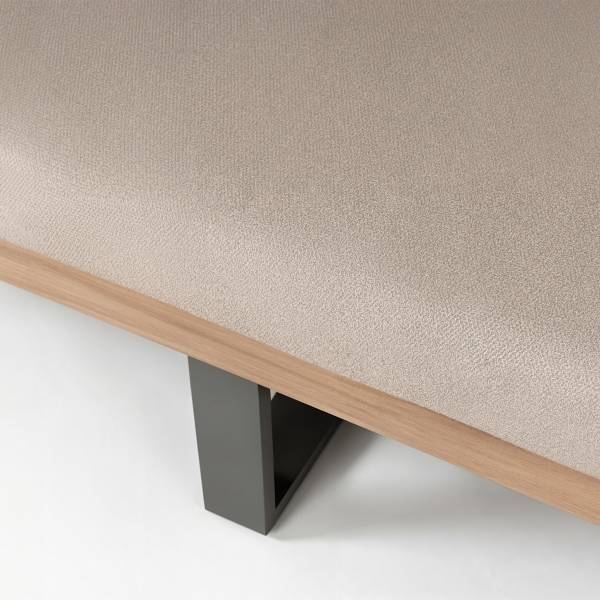 Loungeset Riva 3-teilig Akazie massiv / Polypropylen - Akazie Hell / Beige