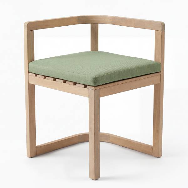 Balkonset Jano 3-teilig Akazie massiv / Webstoff - Braun / Grün