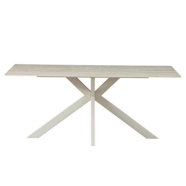 Tavolo da pranzo IMBALI Effetto travertino / Beige