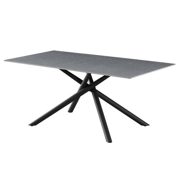 Eettafel UNSONG grijze marmerlook/zwart