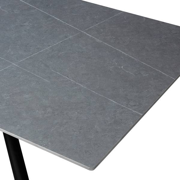 Eettafel UNSONG grijze marmerlook/zwart