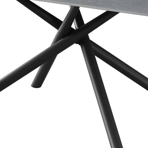 Eettafel UNSONG grijze marmerlook/zwart