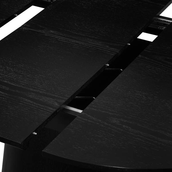Ausziehbarer Esstisch OCURRI Eiche Schwarz