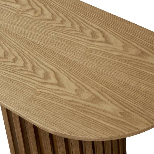 Table de salle à manger plaquée FEISEI Placage en bois véritable - Chêne
