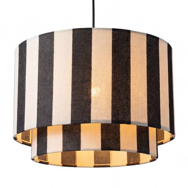 Suspension SELEN Fer / Textile - 1 flamme - Noir