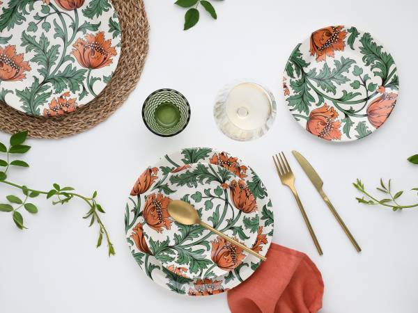 Serviesset Florentina steengoed - wit