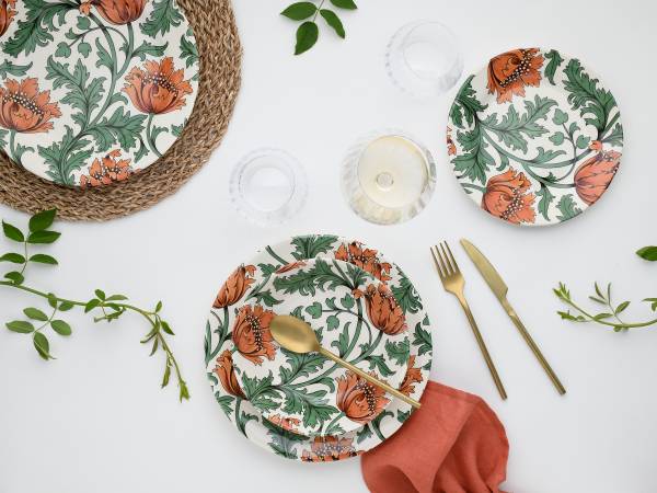 Serviesset Florentina steengoed - wit