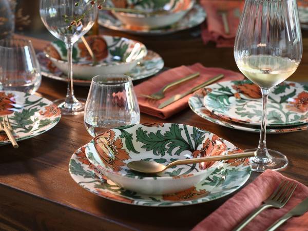 Serviesset Florentina steengoed - wit