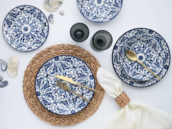 Tafelservice Fresco Steingut - Blau