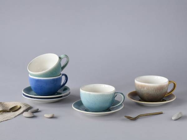 Cappuccinotassen Caldera Steingut - Mehrfarbig