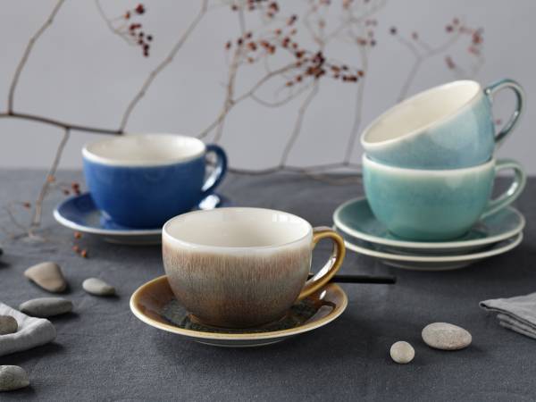 Cappuccinotassen Caldera Steingut - Mehrfarbig