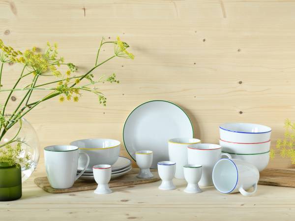 Frühstücksset Luna Color Line Porzellan - Weiß / Mehrfarbig