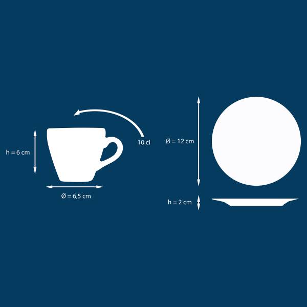Espressokopjes Caldera steengoed - meerdere kleuren