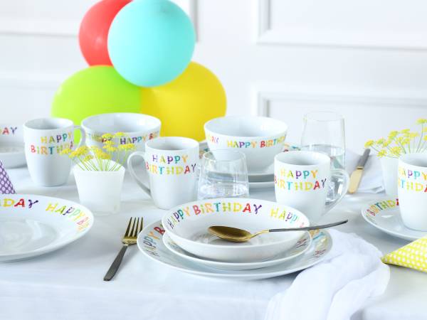 Set da tavola Luna Happy Birthday 32 x 33 x 33 cm