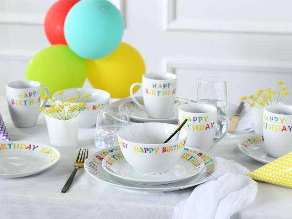 Set da tavola Luna Happy Birthday 32 x 33 x 33 cm