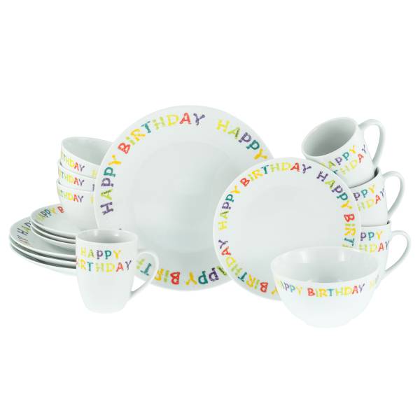 Set da tavola Luna Happy Birthday 32 x 33 x 33 cm