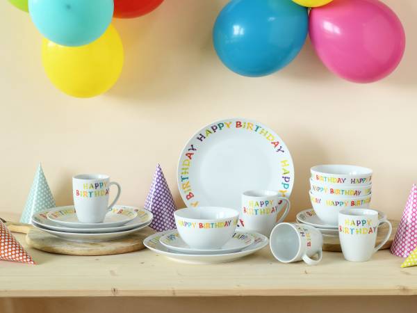 Set da tavola Luna Happy Birthday 32 x 33 x 33 cm