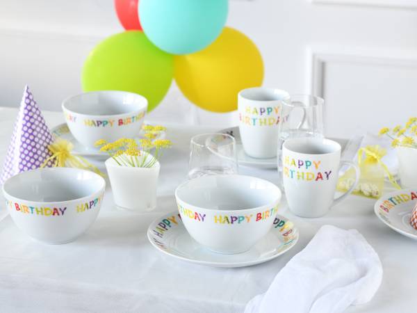 Set da tavola Luna Happy Birthday 32 x 33 x 33 cm