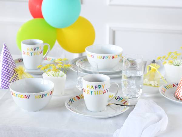 Serviesset Luna Happy Birthday 30 x 33 x 31 cm