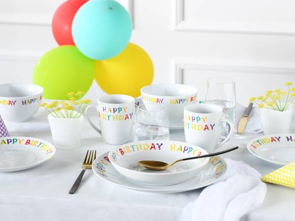 Serviesset Luna Happy Birthday 30 x 33 x 31 cm