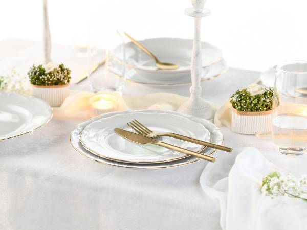 Tafelservice Maria Theresia Porzellan - Gold - 18-teilig