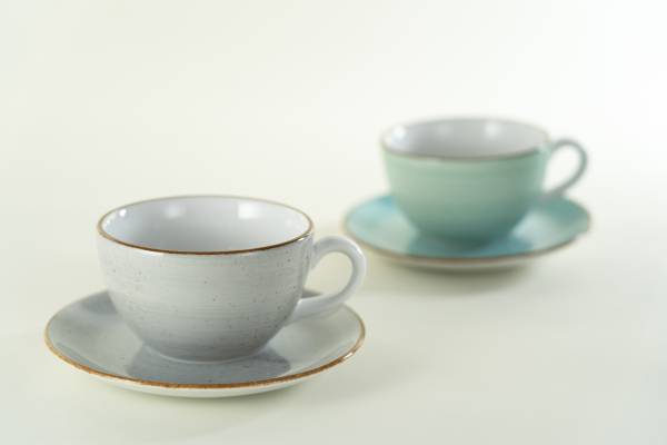 Tazza da cappuccino Vintage Nature porcellana - Grigio pietra