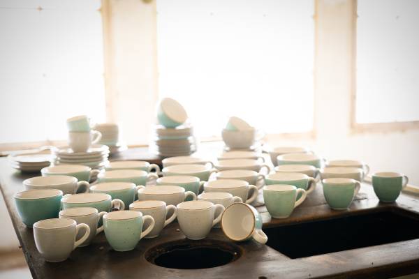 Tazza da caffè Vintage Nature porcellana - Grigio pietra