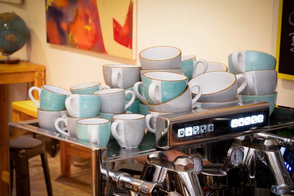 Tazza da caffè Vintage Nature porcellana - Grigio pietra