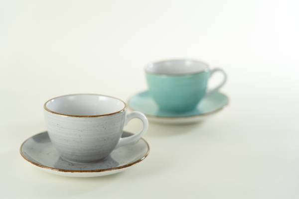 Tazza da caffè Vintage Nature porcellana - Grigio pietra