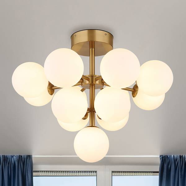 Lampada da soffitto Luvix Vetro opalino / Ferro - 13 punti luce