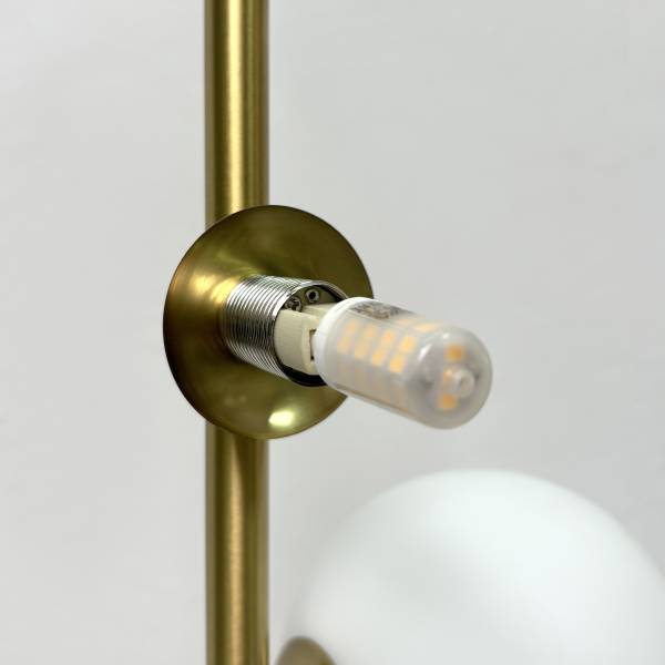 Tischleuchte GLENA Opalglas / Eisen - 1-flammig