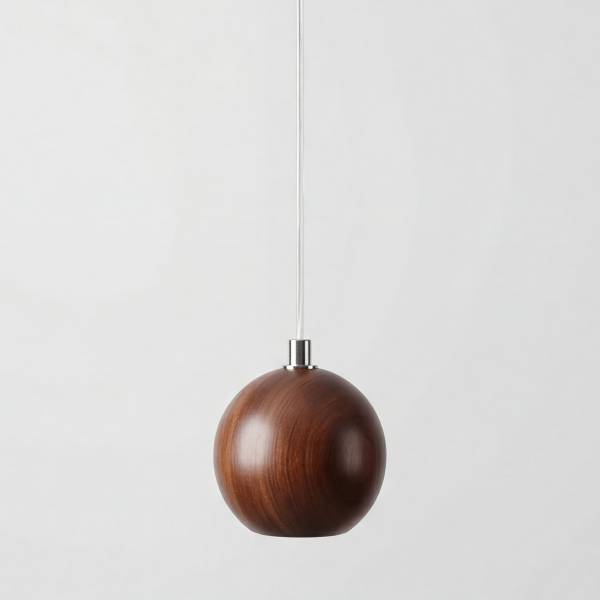 Lampada a sospensione FARIN Pino massello / Ferro - 1 punto luce - Marrone