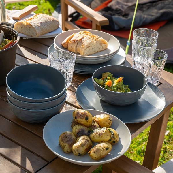 Kombiservice Club Set Göteborg Polypropylen - Grau / Beige