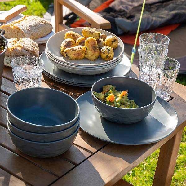 Kombiservice Club Set Göteborg Polypropylen - Grau / Beige