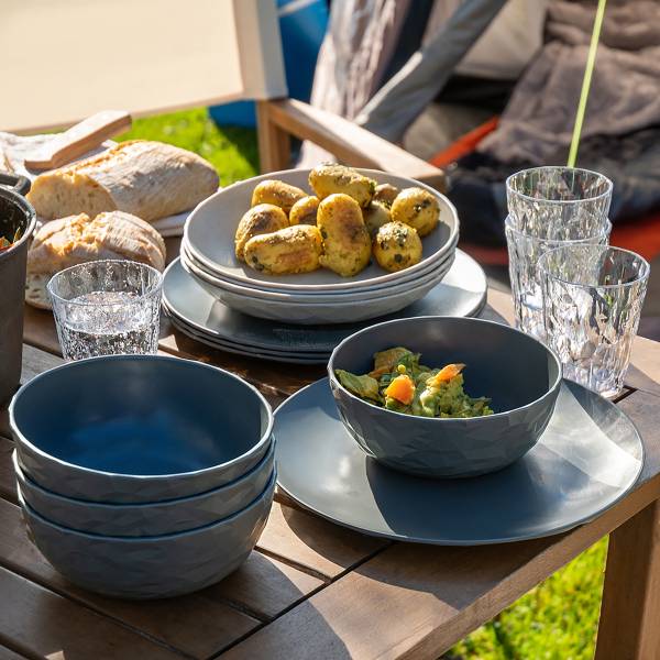 Kombiservice Club Set Göteborg Polypropylen - Grau / Beige