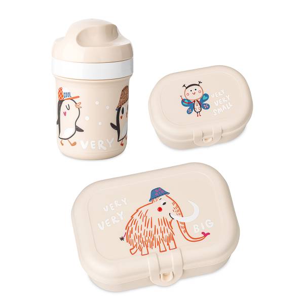 Lunchboxset Hop On To Go polypropeen - beige