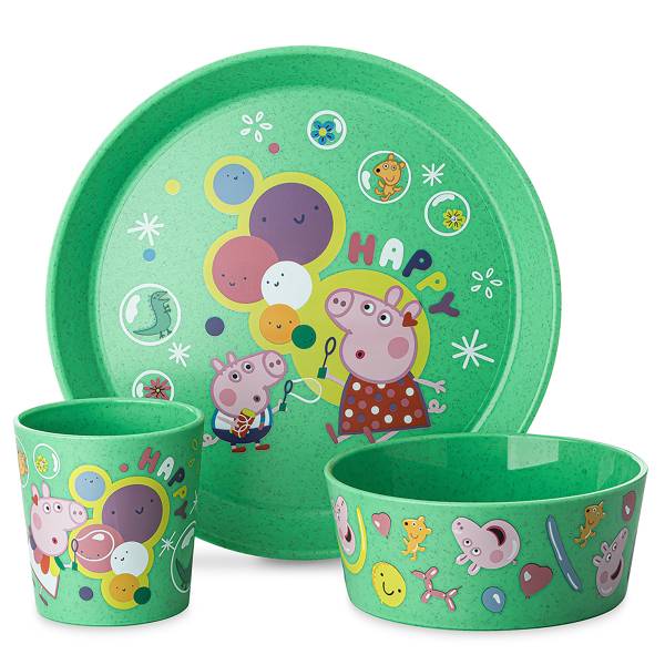 Frühstücksset Connect Peppa Pig Polypropylen - Grün