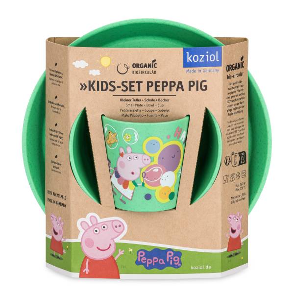 Frühstücksset Connect Peppa Pig Polypropylen - Grün