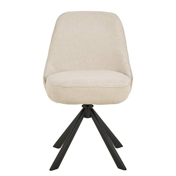 Set di 2 sedie girevoli Keukeu Tessuto Aphra: beige