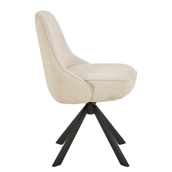 Set di 2 sedie girevoli Keukeu Tessuto Aphra: beige