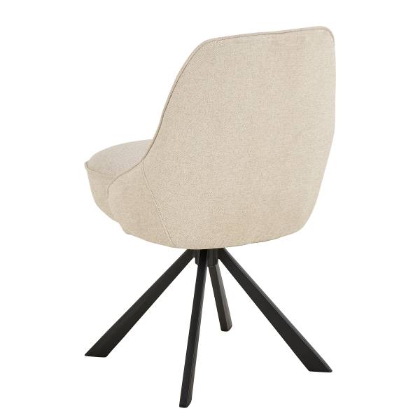 Set di 2 sedie girevoli Keukeu Tessuto Aphra: beige