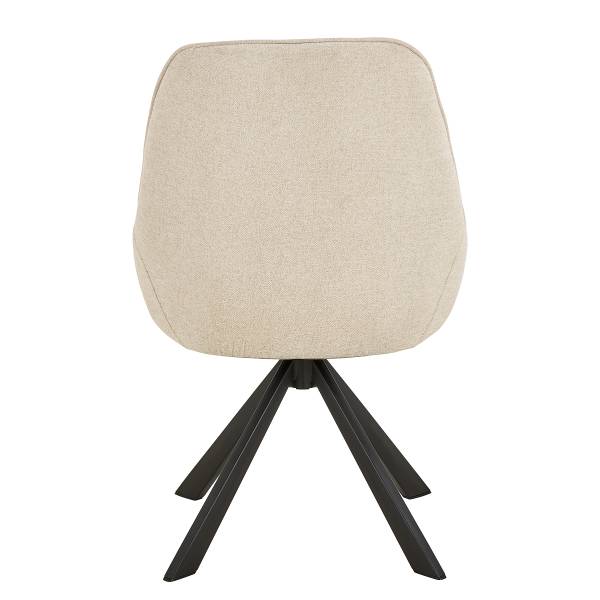 Set di 2 sedie girevoli Keukeu Tessuto Aphra: beige