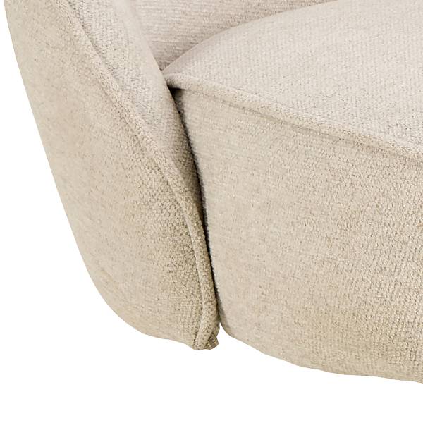 Set di 2 sedie girevoli Keukeu Tessuto Aphra: beige