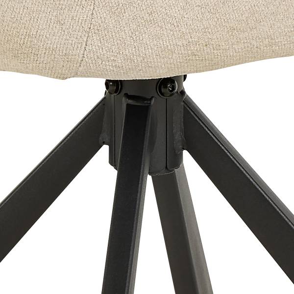 Set di 2 sedie girevoli Keukeu Tessuto Aphra: beige